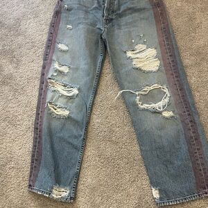 MOTHER Blue Jeans with Stripe size 27